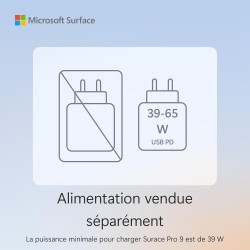 Microsoft Surface Pro (Chargeur Non Inclus) | Copilot+ PC | Ecran Tactile 13” | Snapdragon X Plus | 16Go RAM | SSD 256Go | Dernier Modèle, 11ème Edition | Windows 11 Home | Platine