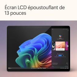 Microsoft Surface Pro (Chargeur Non Inclus) | Copilot+ PC | Ecran Tactile 13” | Snapdragon X Plus | 16Go RAM | SSD 256Go | Dernier Modèle, 11ème Edition | Windows 11 Home | Platine