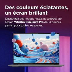 Yoga Slim 7 14IMH9 - Ordinateur Portable 14'' OLED WUXGA (Intel Core Ultra 7 155H, RAM 32Go, SSD 1To, Intel Arc Graphics,Windows 11 Home) Clavier rétroéclairé AZERTY FR - Lunaire Gris